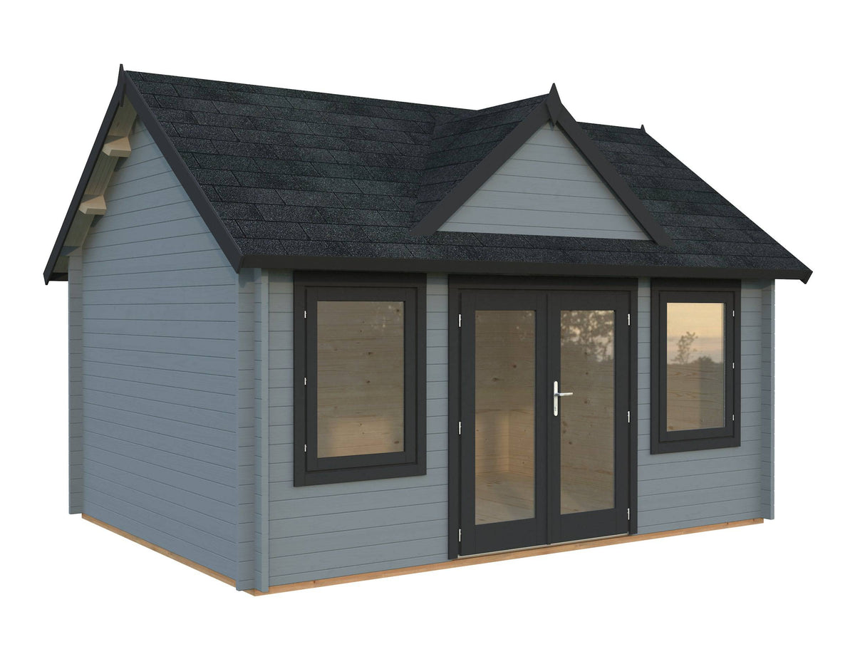 Claudia L (4,7x3,5m | 14,2m2 | 44mm) Clockhouse Style Log Cabin - Palmako UK