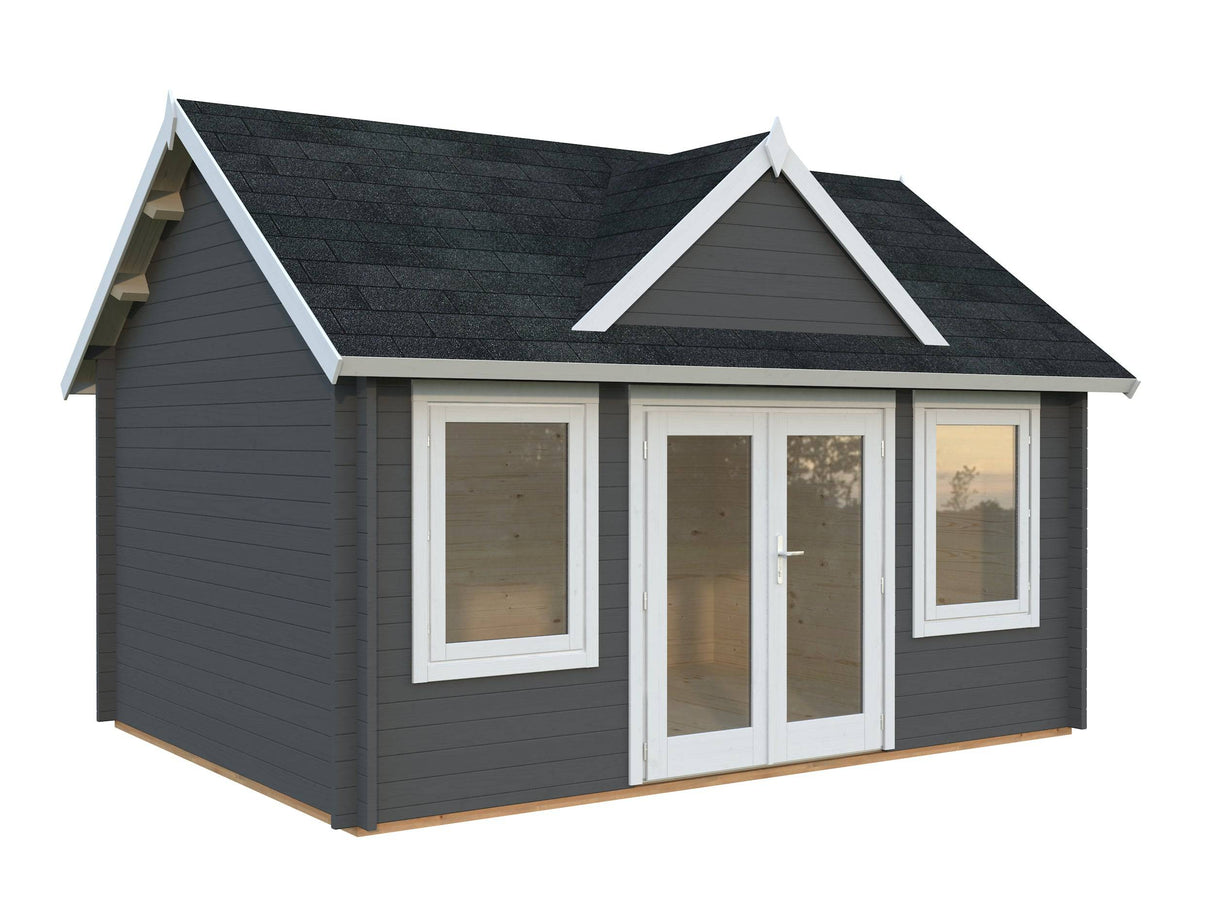 Claudia L (4,7x3,5m | 14,2m2 | 44mm) Clockhouse Style Log Cabin - Palmako UK