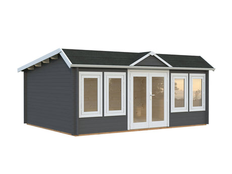 Claudia Pent L (5,5x4m | 19,4m2 | 44mm)  Under 2.5m Clockhouse Style Large Log Cabin - Palmako UK