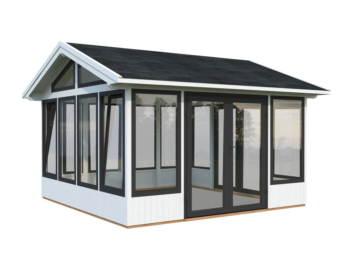 Isabella M (4x4m | 14,7m2 | 90mm) Modern Glass Pavilion with Aluminium Frames - Palmako UK