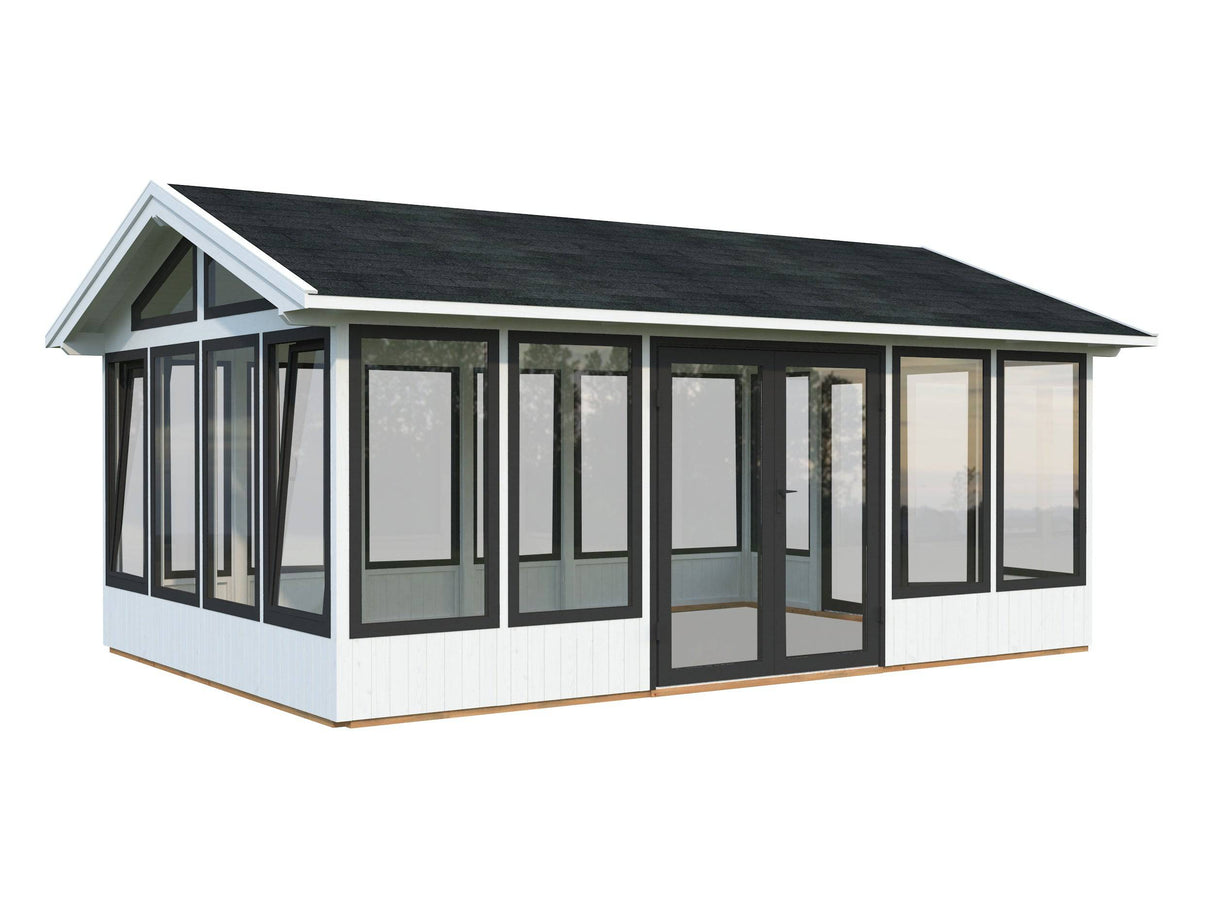 Isabella L (4x6m | 22,2m2 | 90mm) Modern Glass Pavilion with Aluminium Frames - Palmako UK