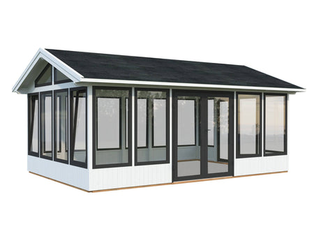 Isabella L (4x6m | 22,2m2 | 90mm) Modern Glass Pavilion with Aluminium Frames - Palmako UK