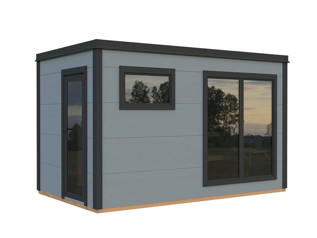 Grace Sauna M (3,9x2,3m | 8,2m2 | 56mm) Sturdy Engineered Timber 2-Room Garden Sauna - Palmako UK