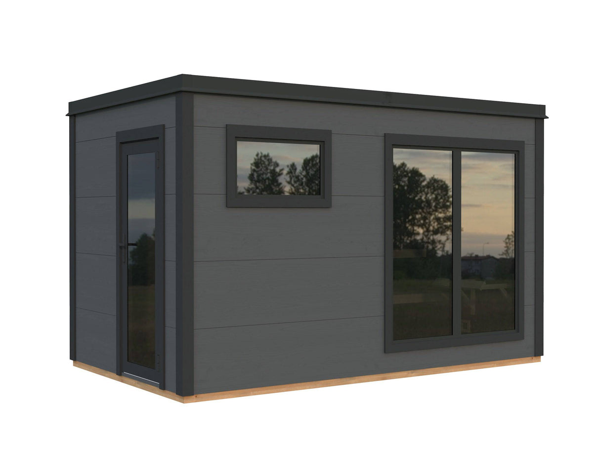 Grace Sauna M (3,9x2,3m | 8,2m2 | 56mm) Sturdy Engineered Timber 2-Room Garden Sauna - Palmako UK