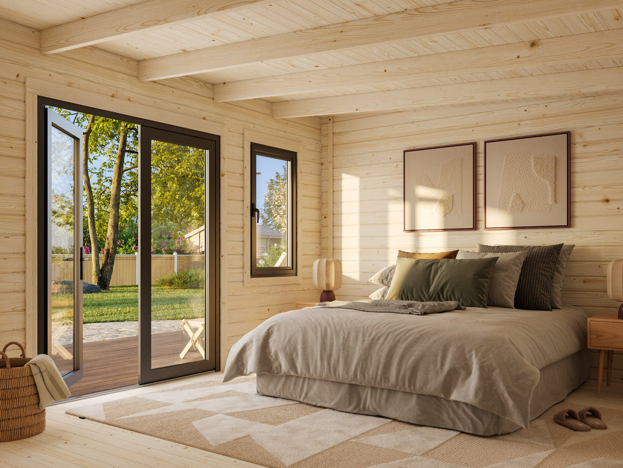 Lisandra M (4,7x3,5m|14,2m2|44mm ) Garden Room with Aluminium Doors and Windows