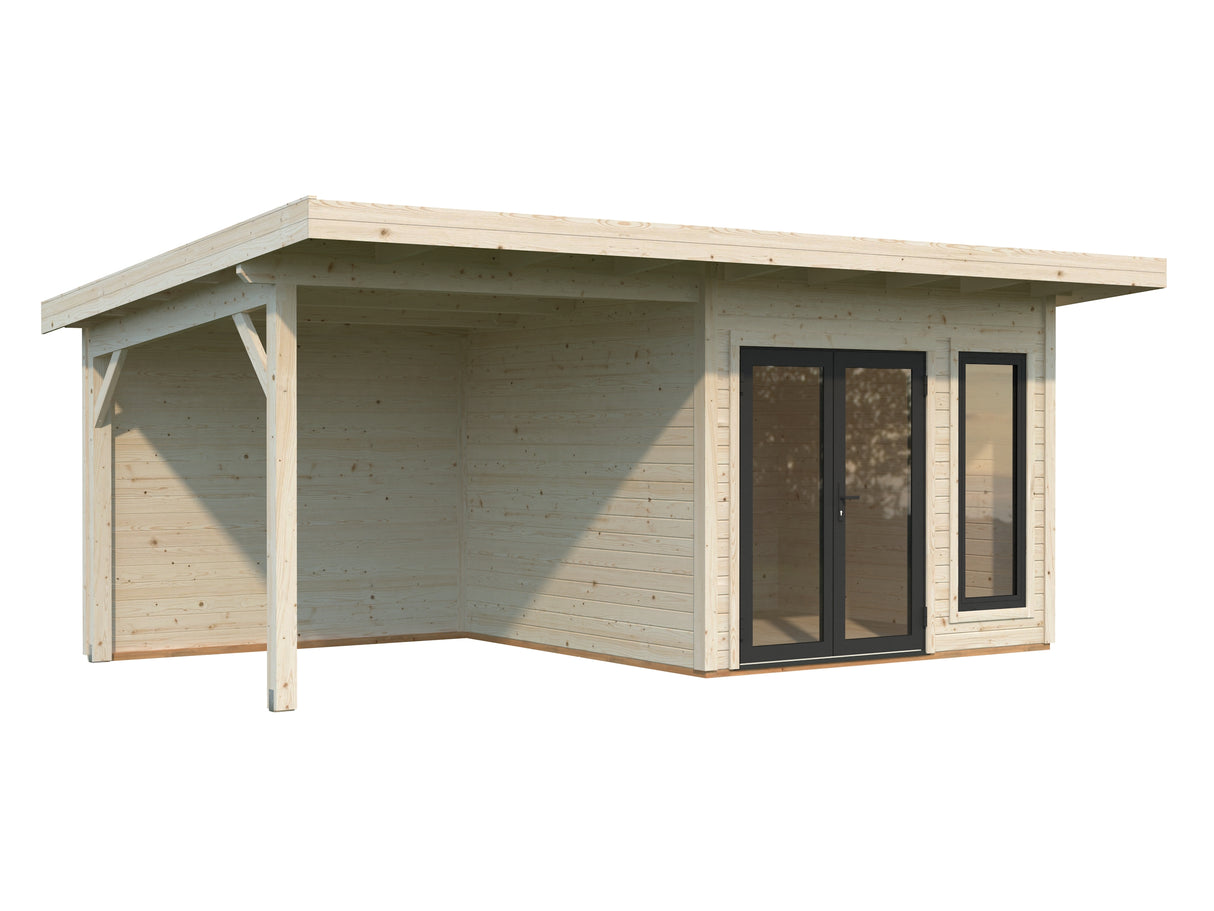 Aurelia XS+ (6x3m|8,4+7,9m2|44mm) Modern Garden Room with Canopy