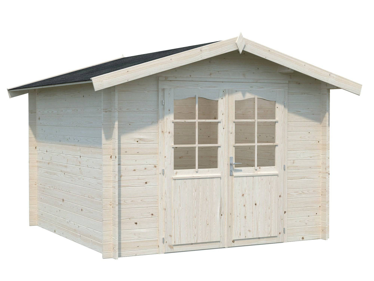 Lotta S (3x3m | 7.3m2 | 28mm) Garden Storage Log Cabin - Palmako UK