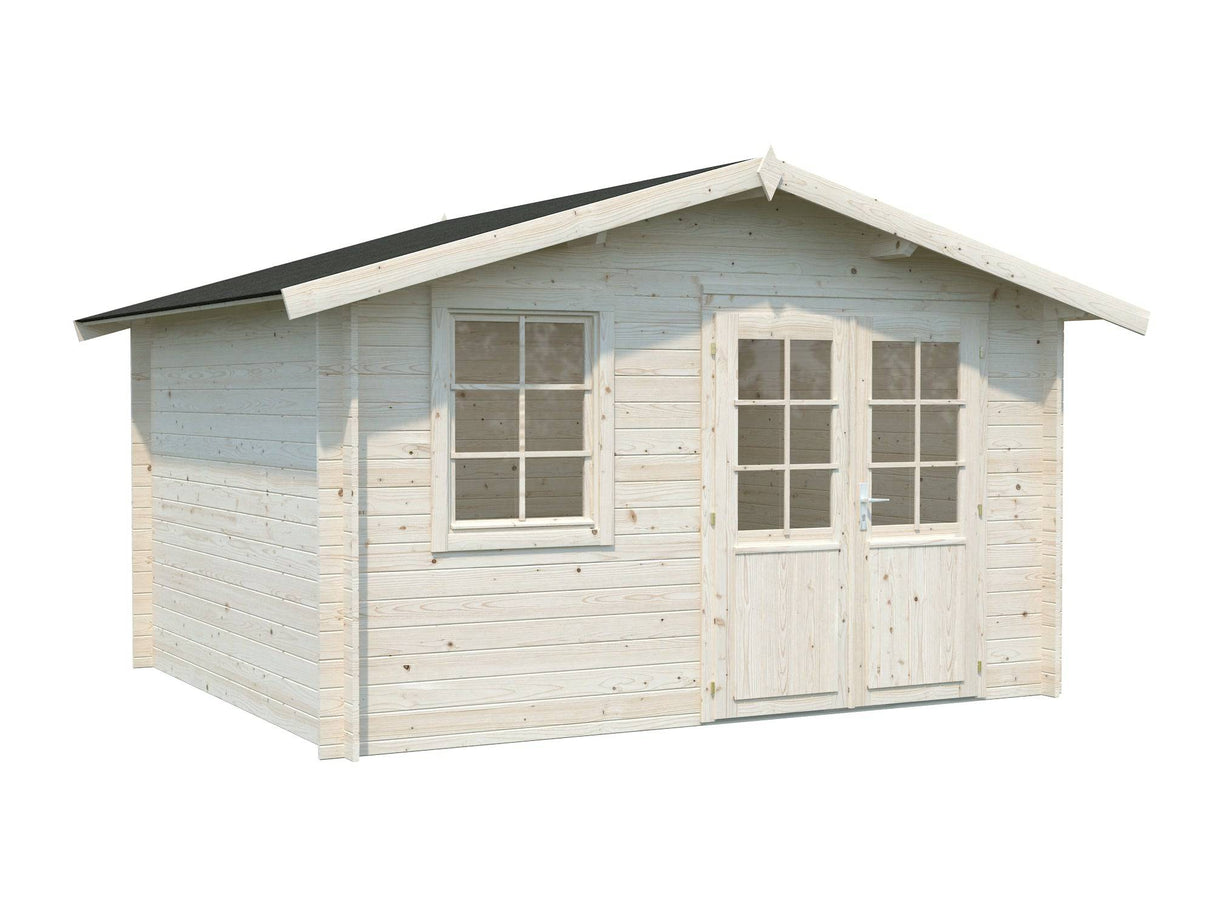 Klara M (3.5x3m | 10.4m2 | 28mm) Compact Garden Log Cabin - Palmako UK