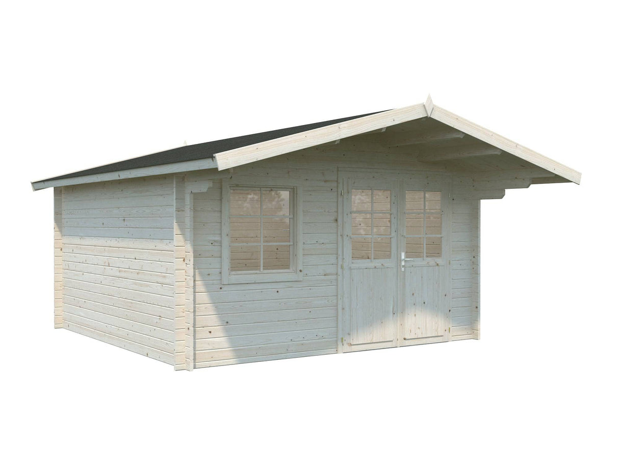 Britta S (4.1x4.1m | 14.6m2 | 40mm) Swiss Chalet Style Garden Log Cabin - Palmako UK