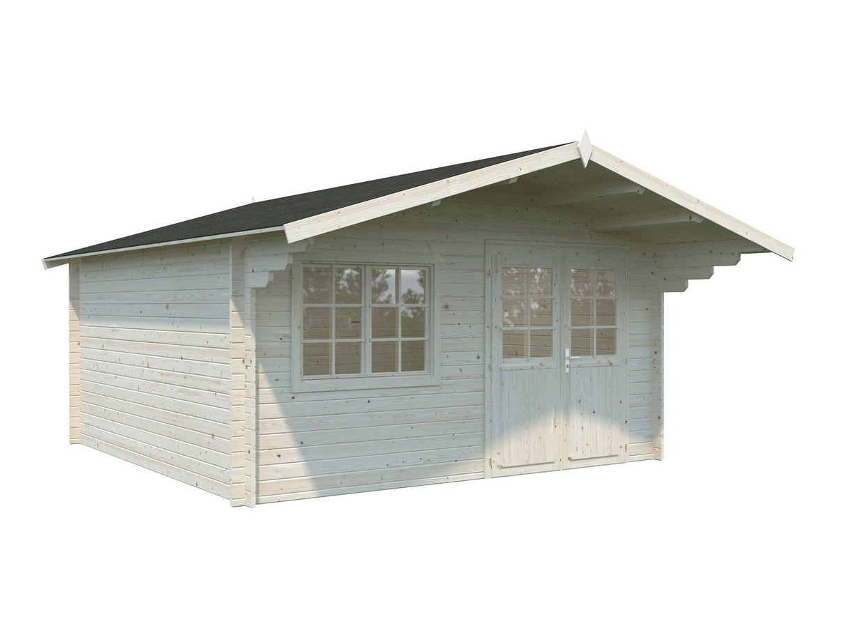 Britta M (4.5x4.5m | 17.5m2 | 40mm) Swiss Chalet Style Garden Log Cabin - Palmako UK