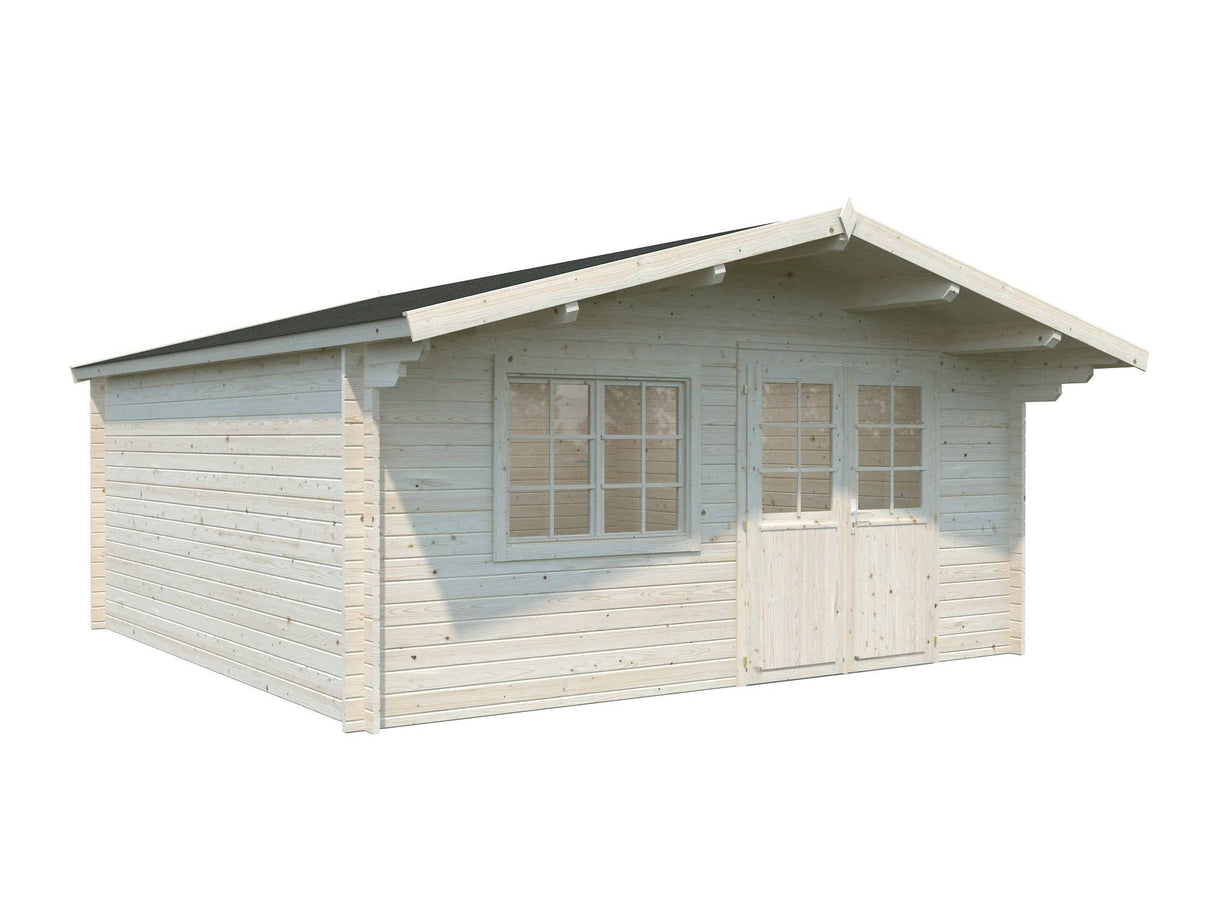 Britta XL (5x5m | 22.3m2 | 40mm) Swiss Chalet Style Garden Log Cabin - Palmako UK