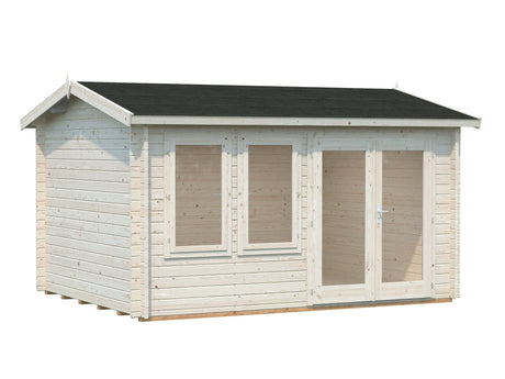 Iris M (4.1x3.2m | 11.1m2 | 44mm) Log Cabin Summer House (2024 Upgraded Model) - Palmako UK