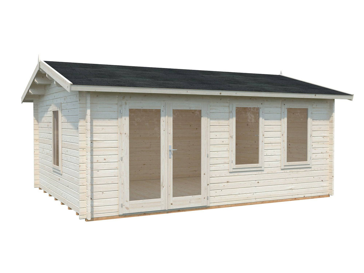 Iris L (5.3x4.1m | 19.1m2 | 44mm) Double Glazed Summer House with Double Doors  (2024 Upgraded Model) - Palmako UK