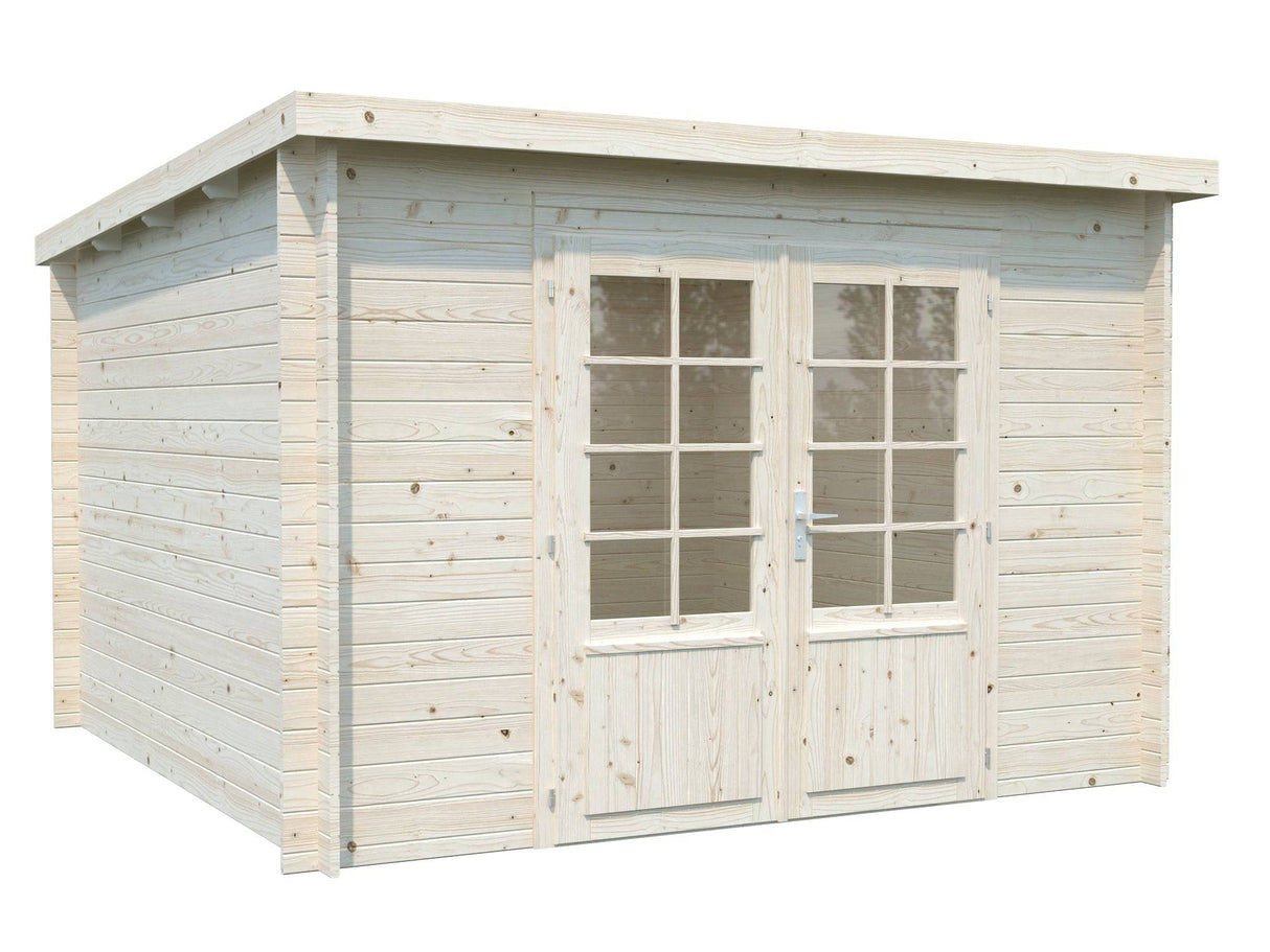 Ella (3.2x3.2m | 8.7m2 | 28mm) Pent Roof Garden House - Palmako UK