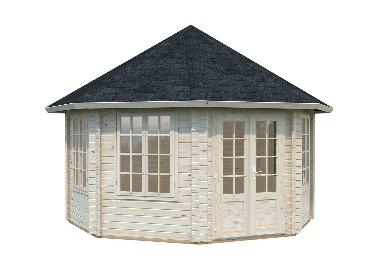Hanna (4.2m diameter | 14.1m2 | 44mm) Octagonal Summer House Pavilion - Palmako UK