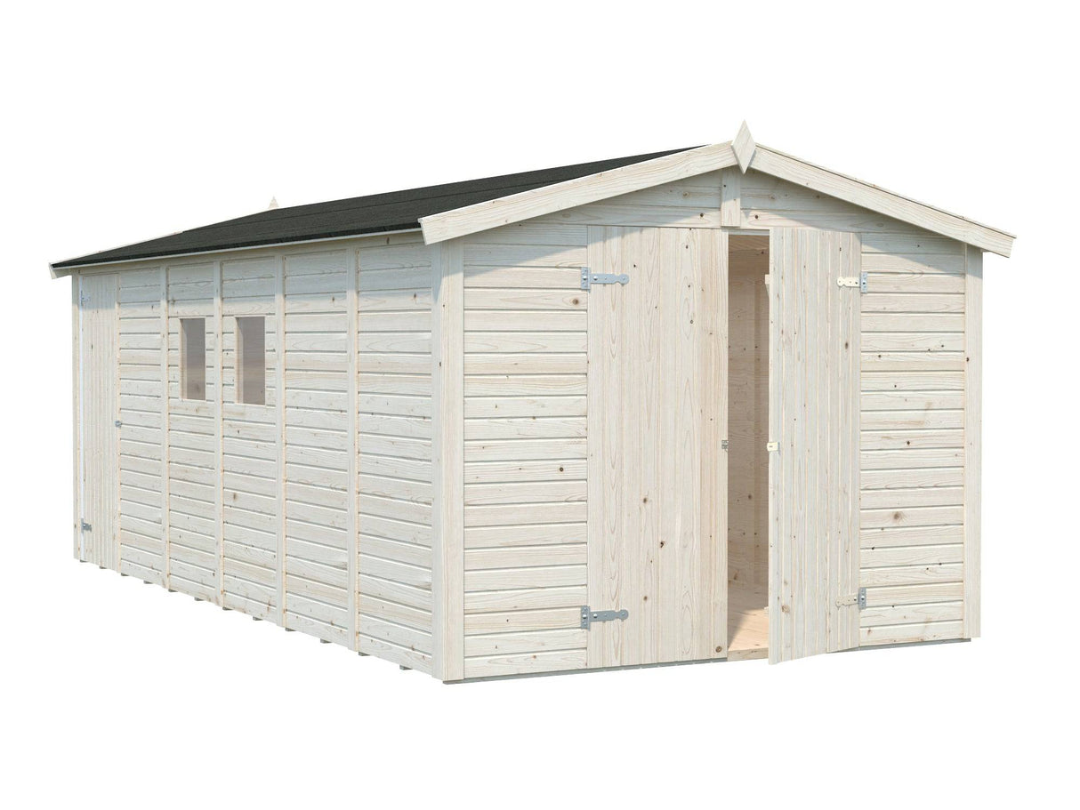 Dan L (2.7x5.5m | 14.7m2) Large Two Room Storage Shed - Palmako UK