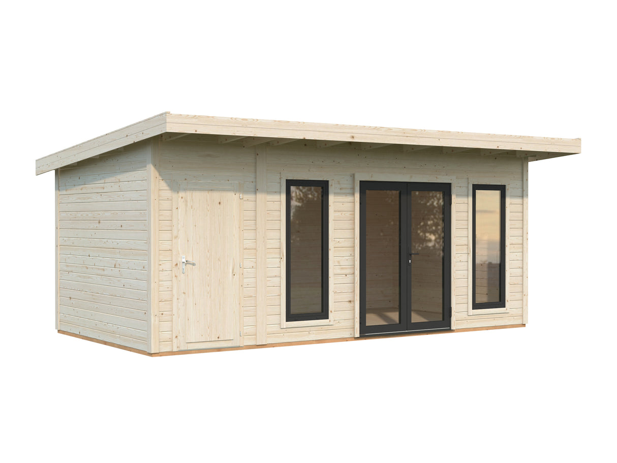 Aurelia XL (5,9x3m|16,7m2|44mm ) Modern Garden Room with Tool Shed