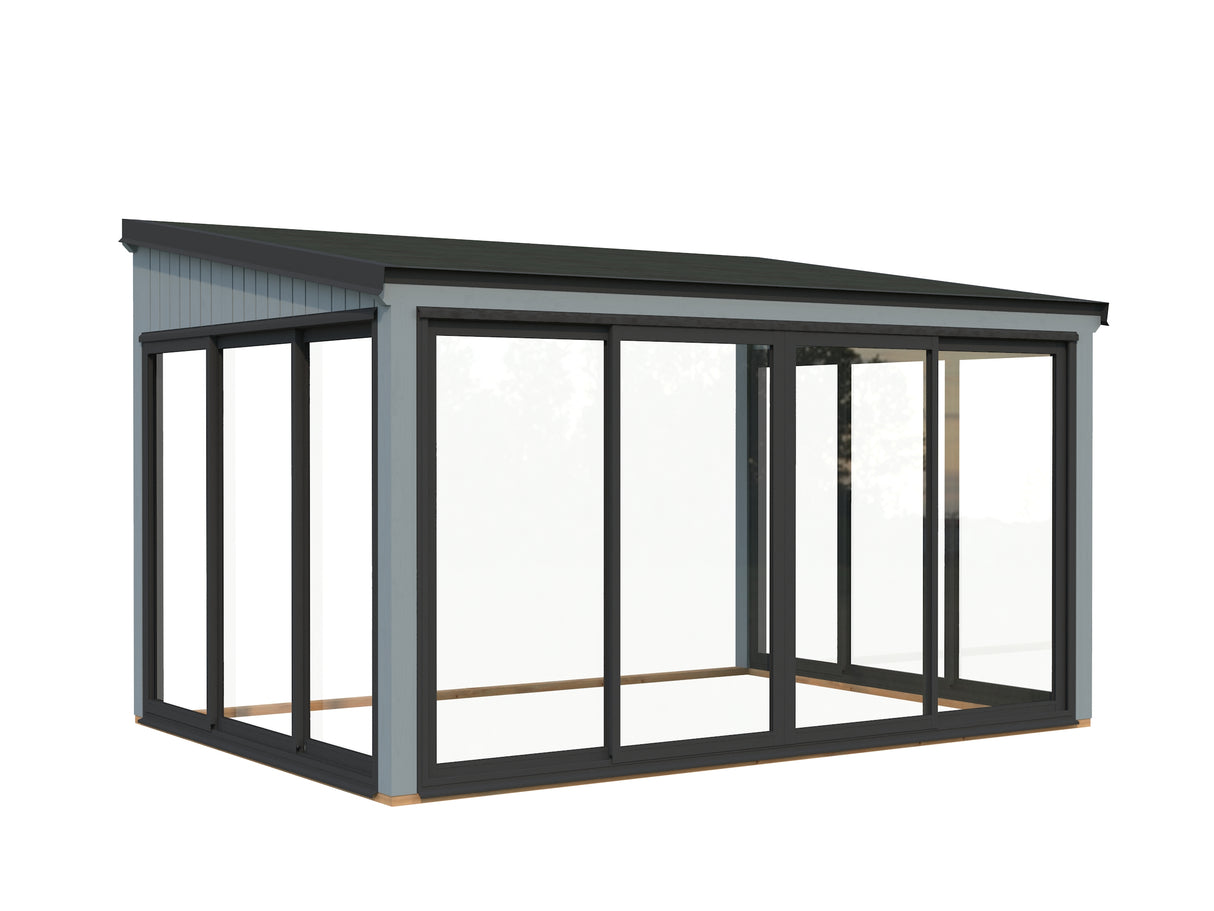 Lumi M (4,2x3m|11,6m2|120x120mm ) Glass Extension Attached Conservatory