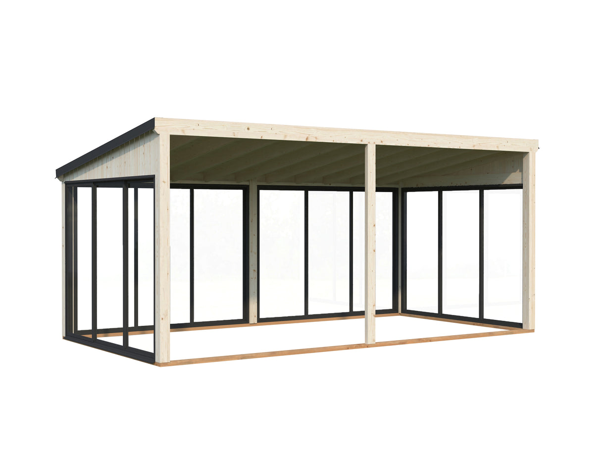 Lumi S (5,8x3m|16,2m2|120x120mm ) Modern House-Attached Conservatory