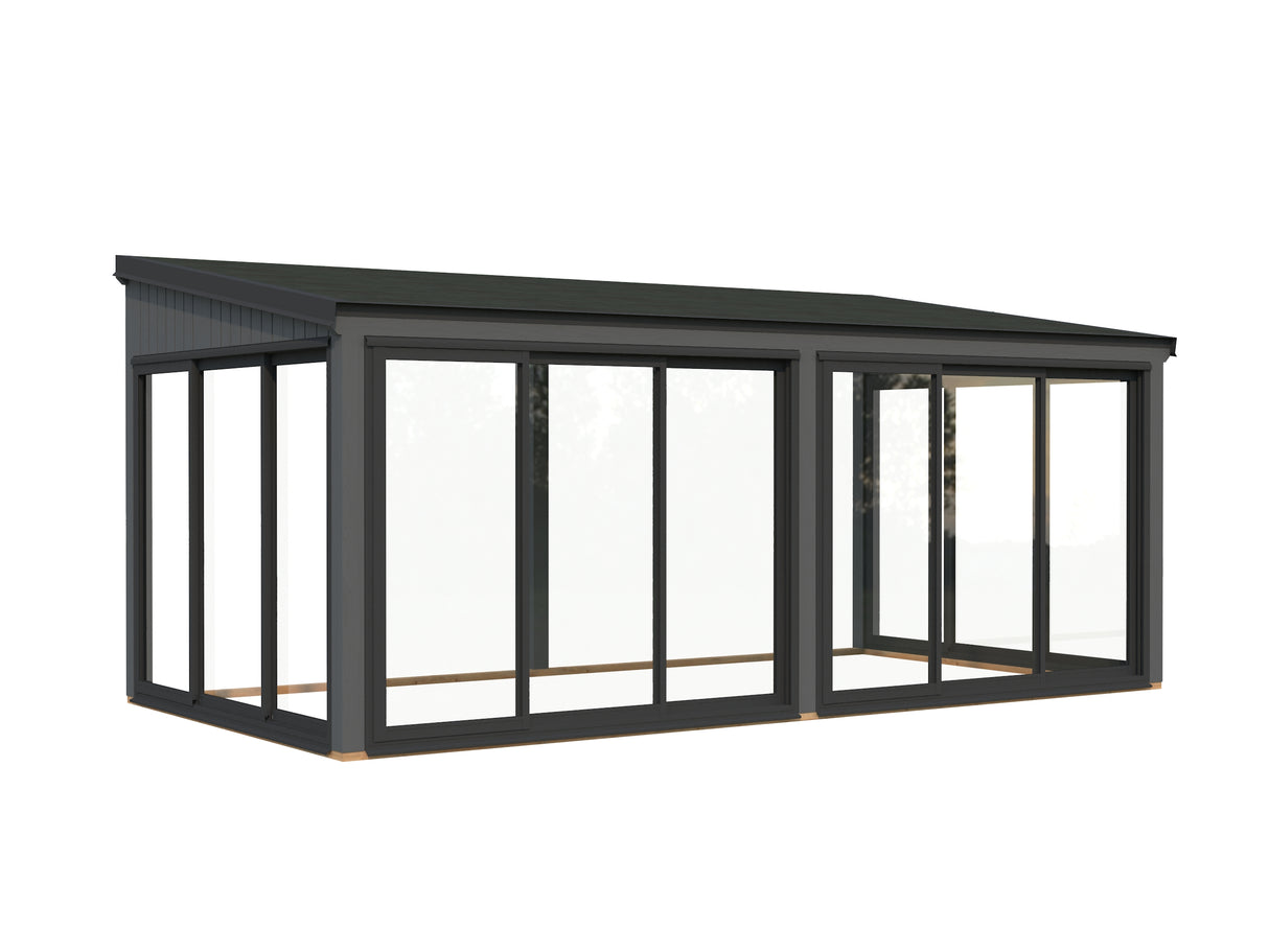 Lumi S (5,8x3m|16,2m2|120x120mm ) Modern House-Attached Conservatory