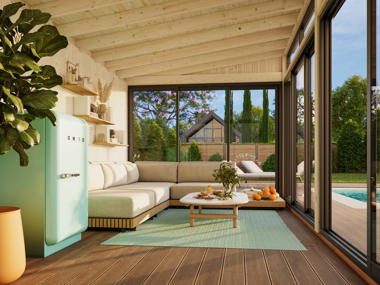 Saga M (5,8x3m|16,2m2|120x120mm ) Detached Modern Glass Conservatory