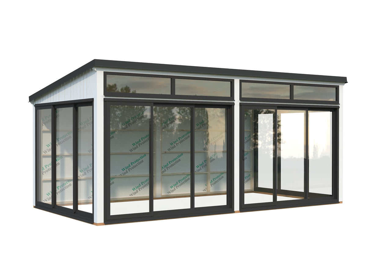 Saga M (5,8x3m|16,2m2|120x120mm ) Detached Modern Glass Conservatory