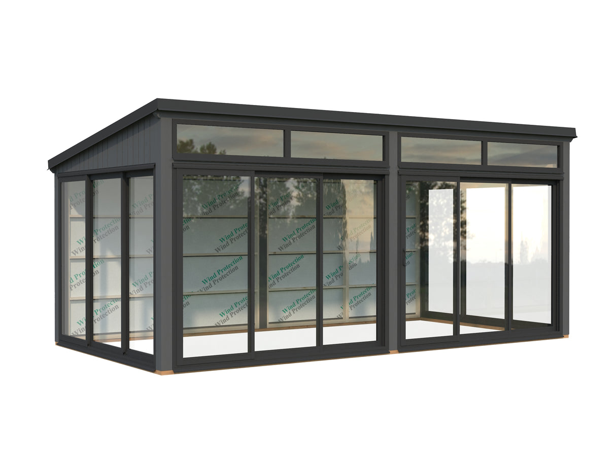 Saga M (5,8x3m|16,2m2|120x120mm ) Detached Modern Glass Conservatory