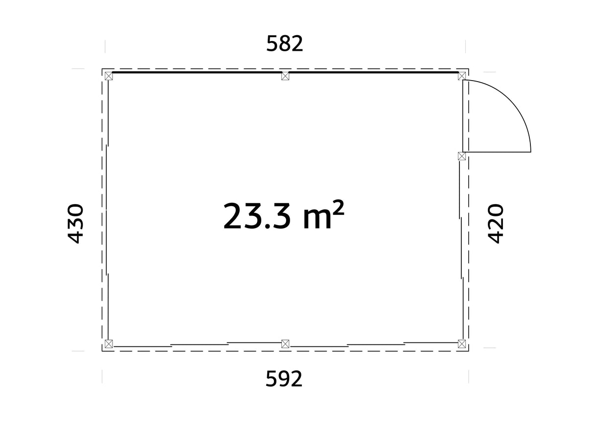 Saga XL (5,8x4,2m|23,3m2|120x120mm ) Spacious Modern Detached Conservatory