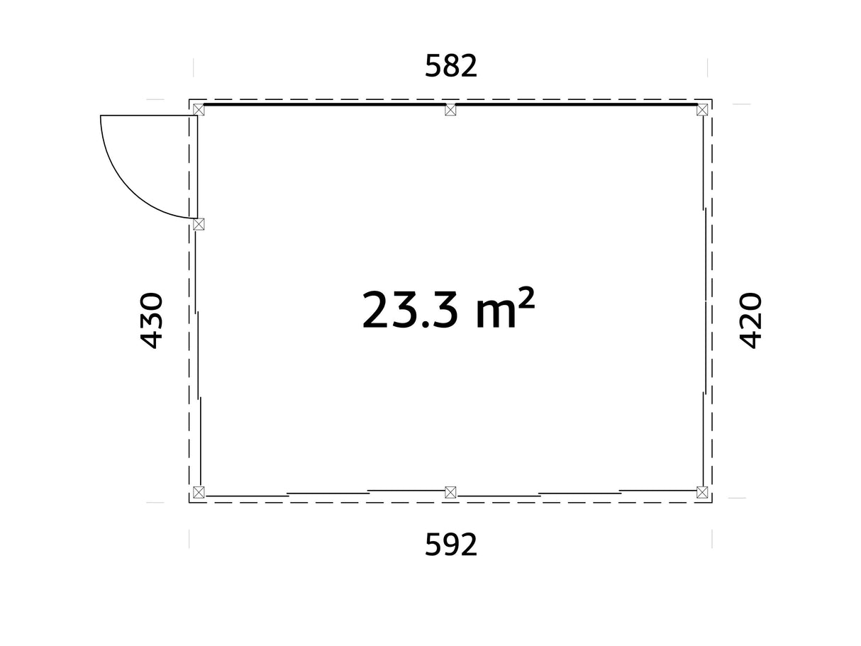Saga XL (5,8x4,2m|23,3m2|120x120mm ) Spacious Modern Detached Conservatory