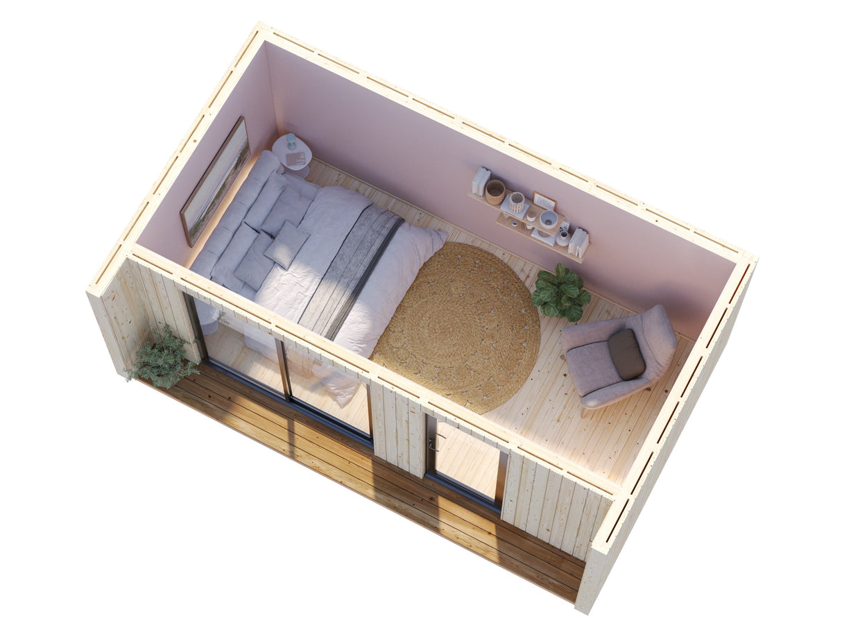 Johanna S (5,6x3,4m|13,6m2|18mm ) Compact Modern Nordic Tiny House - Insulation-ready