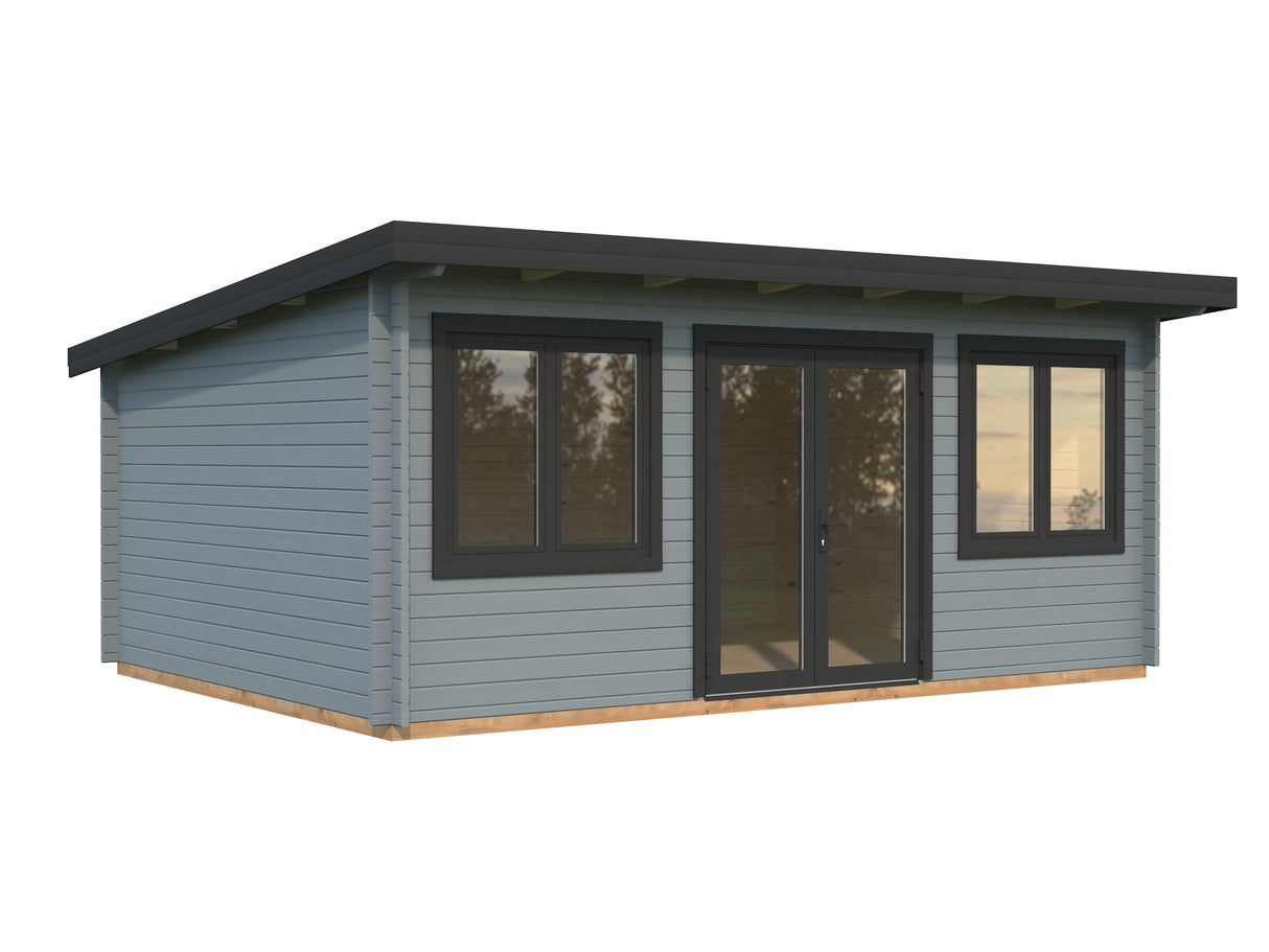 Lisandra L(5,5x4m|19,4m2|44mm ) Garden House with Aluminium Doors and Windows