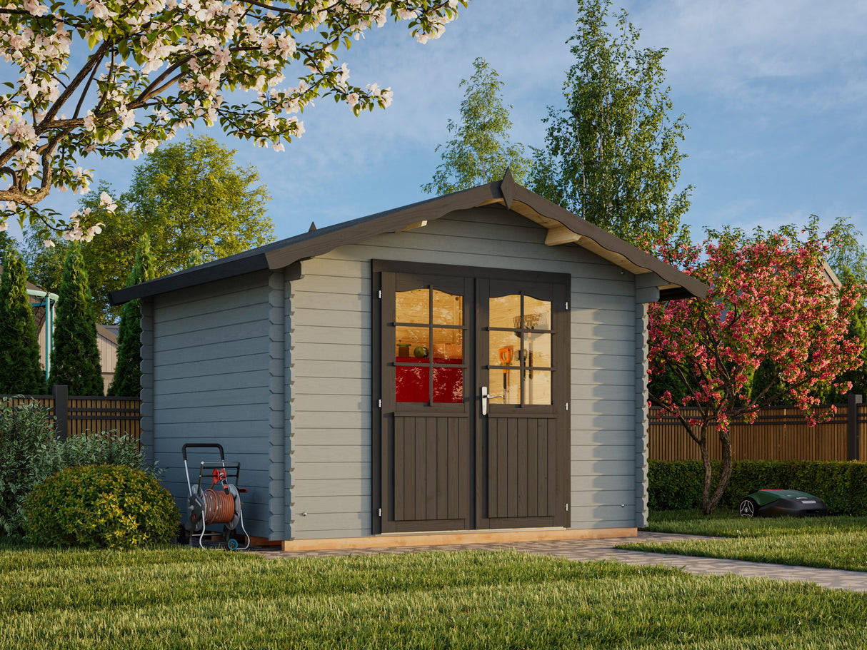 Vivian M (3x2.4m | 6.9m2 | 28mm) Compact Garden Log Cabin - Palmako UK