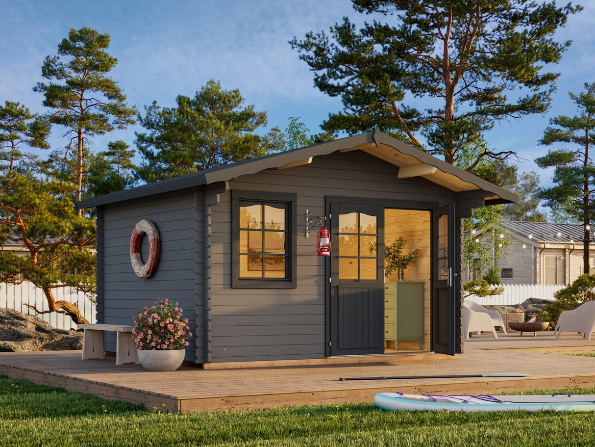 Emma M (3.8x3.2m | 10.4m2 | 34mm) Alpine Style Log Cabin - Palmako UK