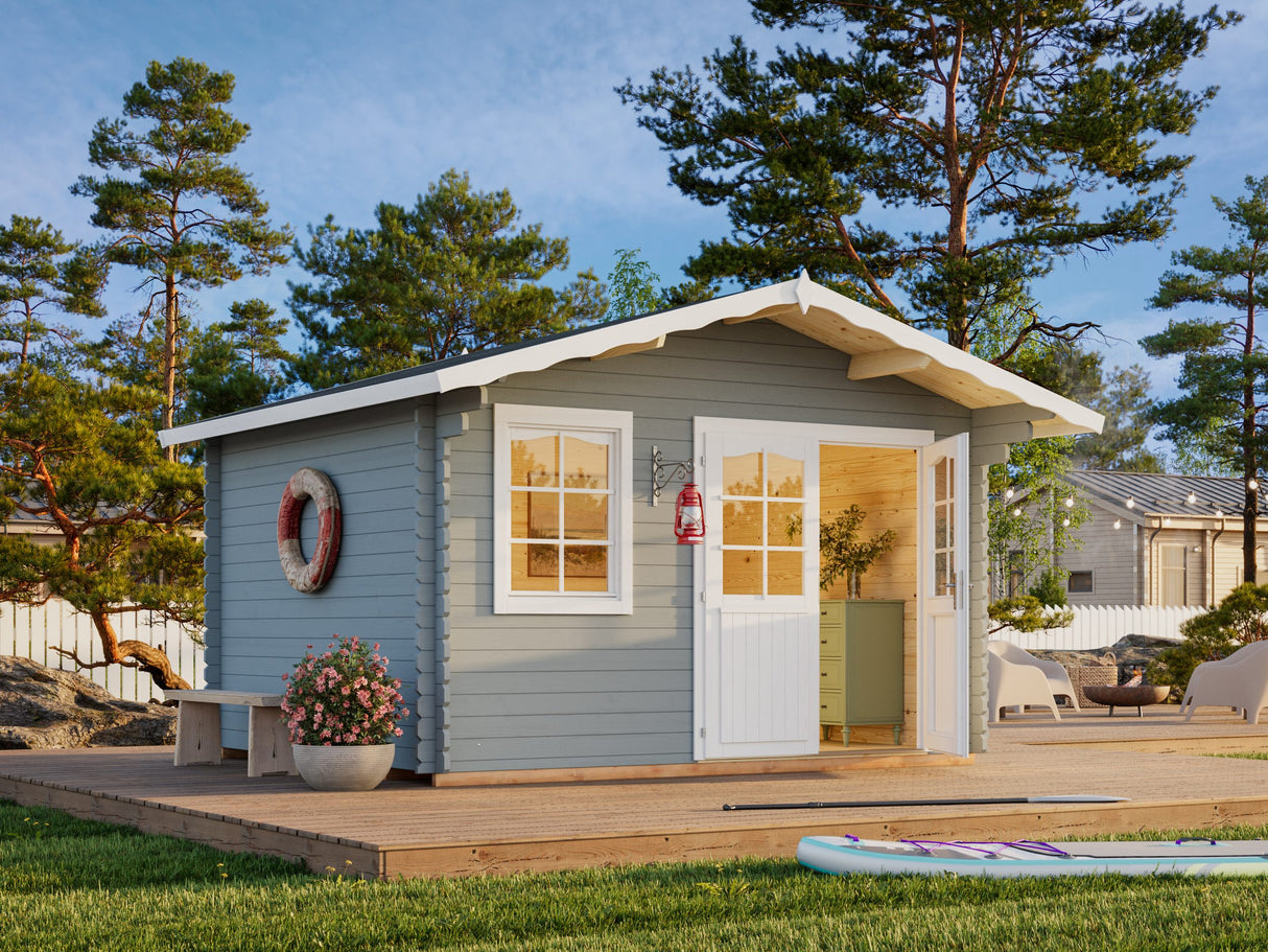 Emma M (3.8x3.2m | 10.4m2 | 34mm) Alpine Style Log Cabin - Palmako UK