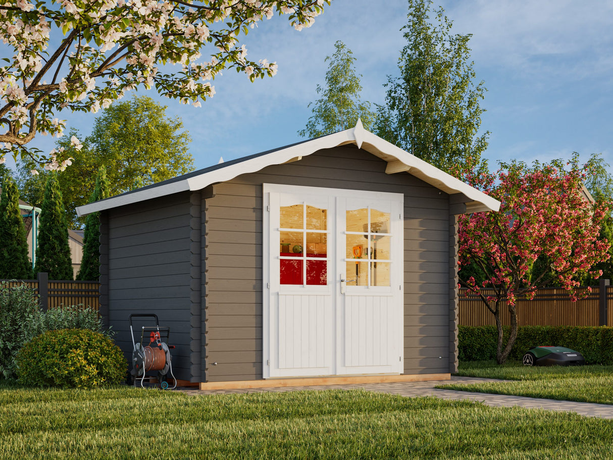 Vivian M (3x2.4m | 6.9m2 | 28mm) Compact Garden Log Cabin - Palmako UK