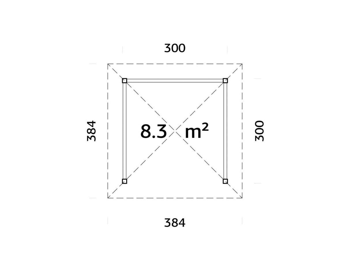 Bianca 101 (3x3m | 8.3m2) Sturdy Garden Gazebo - Palmako UK