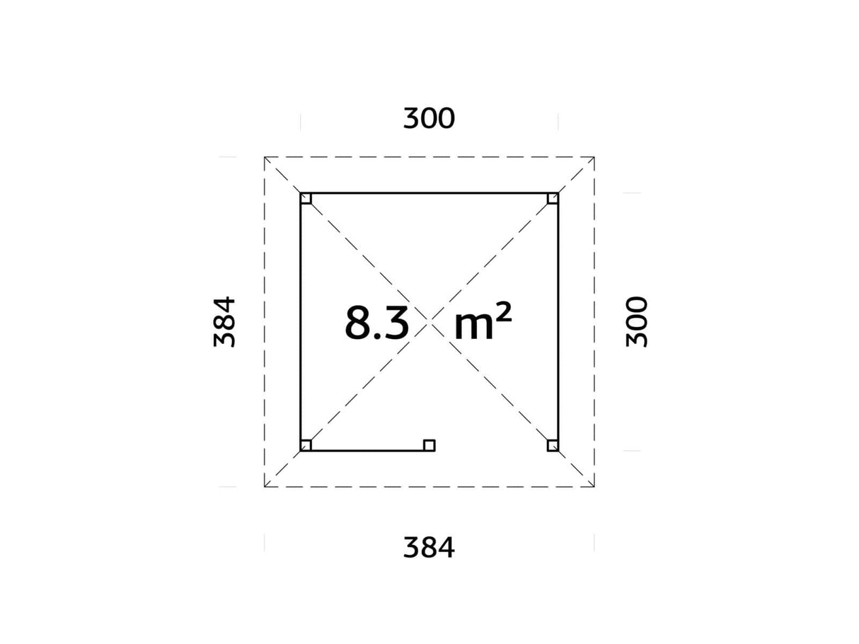 Bianca 102 (3x3m | 8.3m2) Corner Garden Bar - Palmako UK
