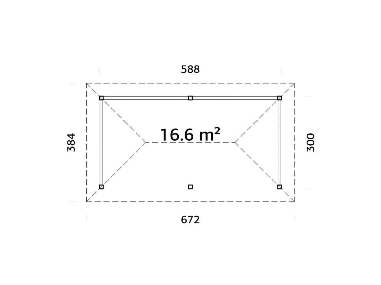 Bianca 107 (6x3m | 16.6m2) Double Size Sturdy Garden Gazebo - Palmako UK