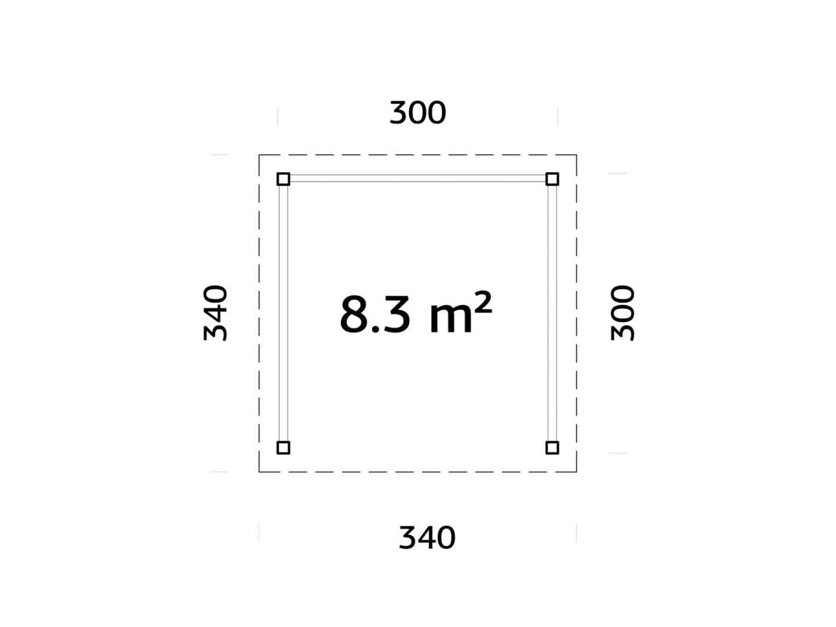 Lenna 301 (3x3m | 8.3m2) - Palmako UK