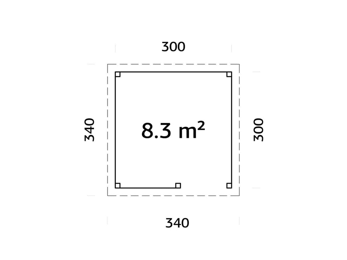 Lenna 303 (3x3m | 8.3m2) - Palmako UK