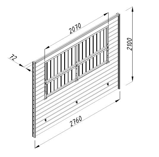 Connect wall with hatch - Palmako UK