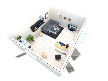 Charlotte (4.5x5.5m | 21.5m2) Large Modern Garden Room - Palmako UK