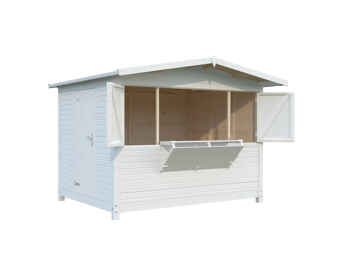 Marian (3x2,3m | 6,2m2 | 16mm) Portable Timber Stall / Pop-Up Wooden Kiosk - Palmako UK