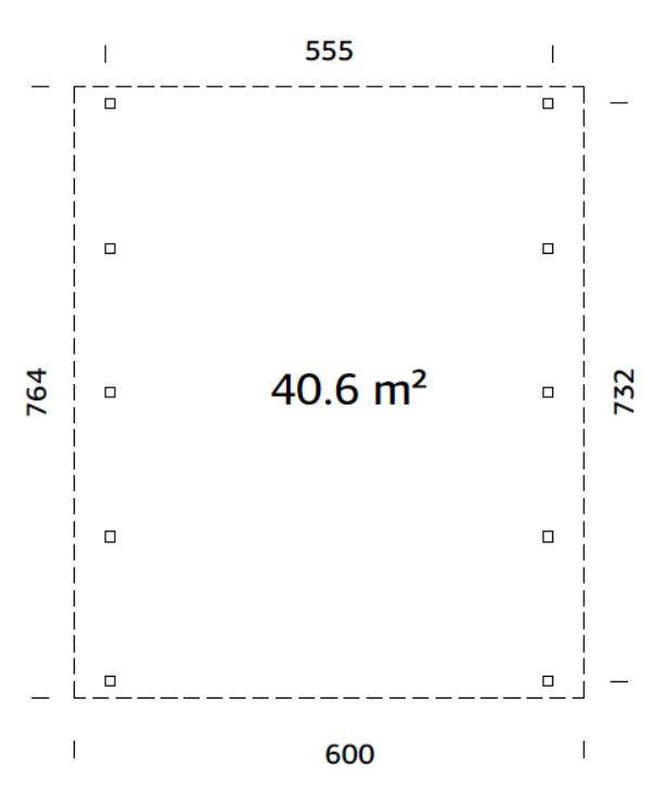 Karl XL (6.0x7.6m | 40.6m2) Flat Roof Double Carport or Large Pavilion - Palmako UK