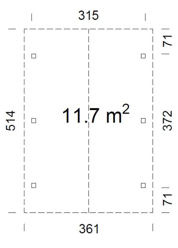 Robert S (3.2x3.7m | 11.7m2) Pitched Roof Timber Carport or Garden Pavilion - Palmako UK