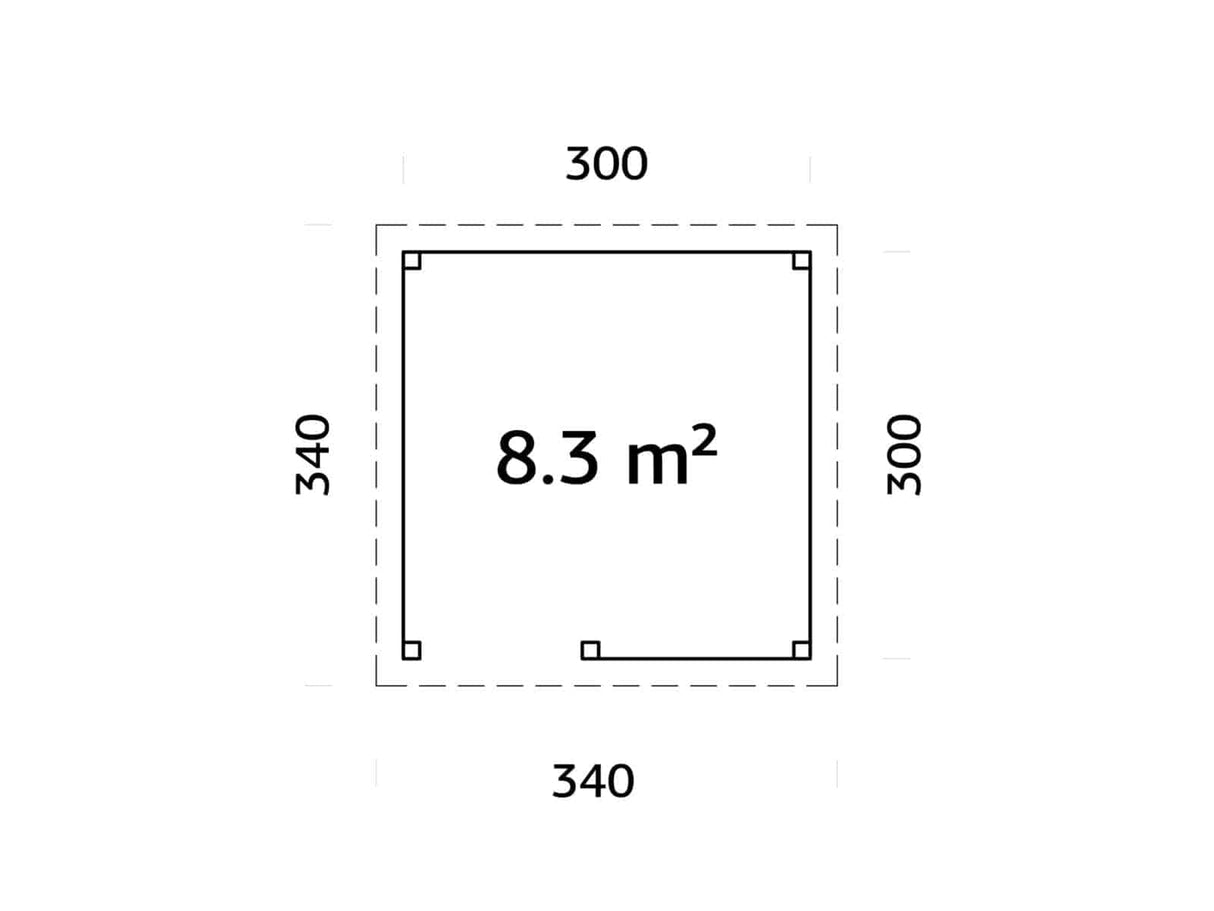 Lenna 303 (3x3m | 8.3m2) - Palmako UK