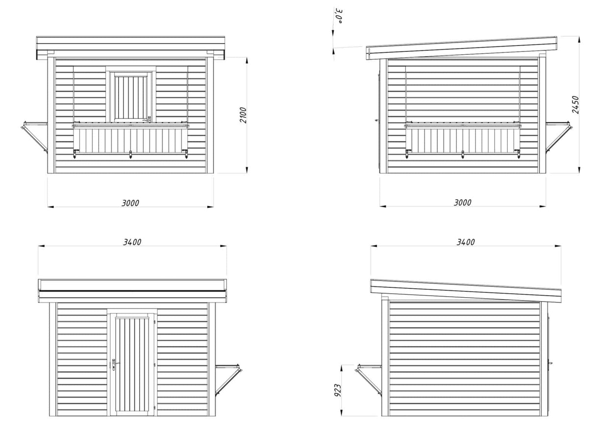 Lenna 305 (3x3m | 8.3m2) - Palmako UK