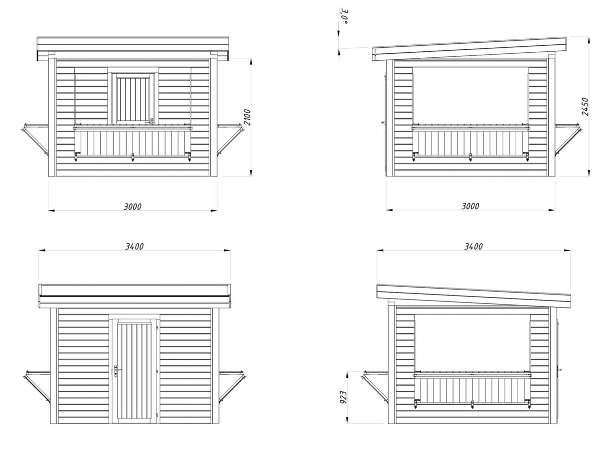 Lenna 306 (3x3m | 8.3m2) - Palmako UK