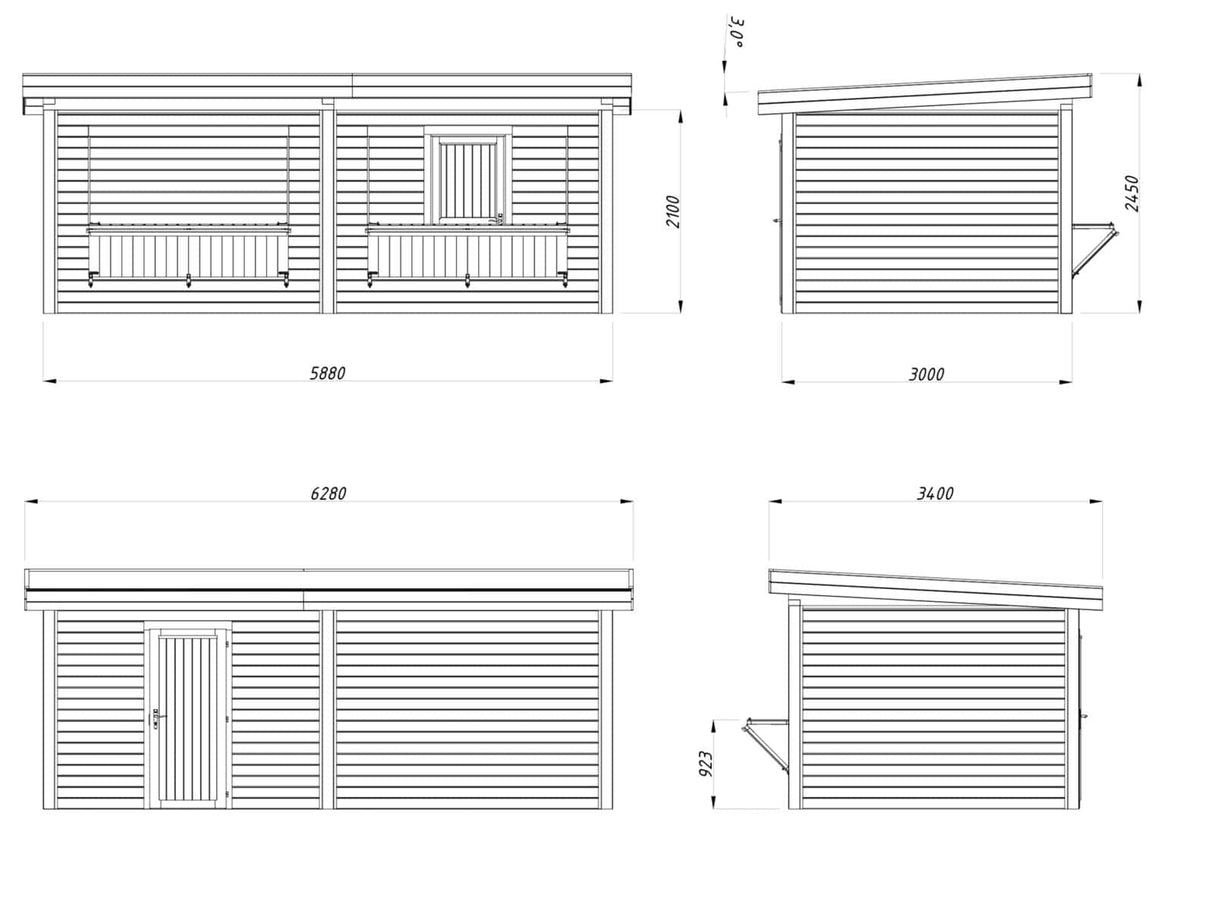 Lenna 311 (5.9x3m | 16.6m2) - Palmako UK