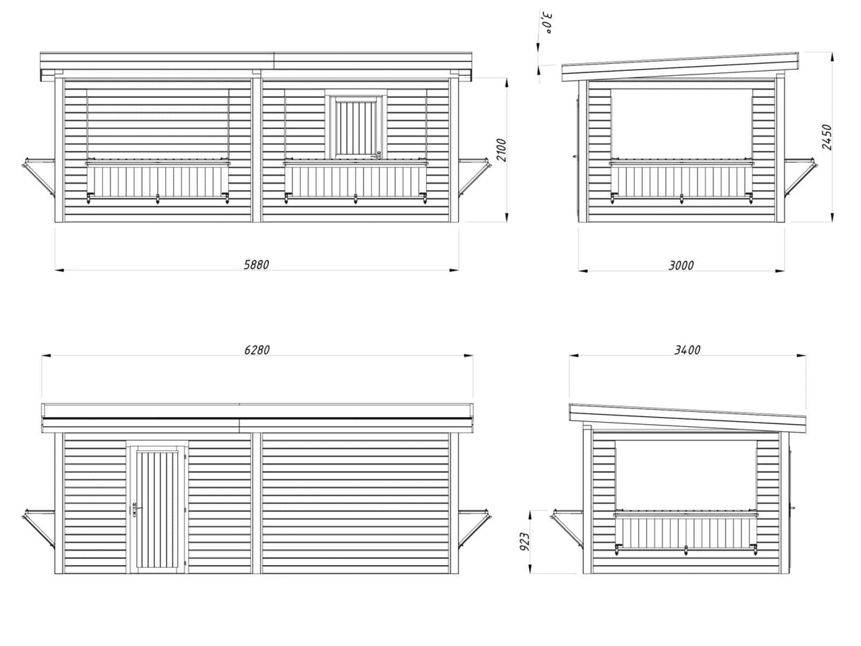 Lenna 312 (5.9x3m | 16.6m2) - Palmako UK